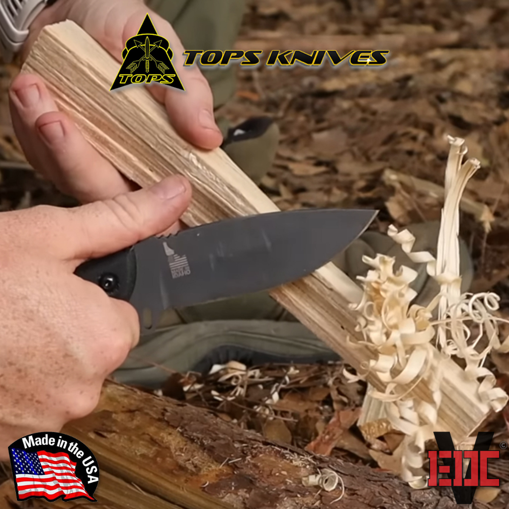 Dụng cụ dao camping dã ngoại sinh tồn Tops Knives - Silent Hero 4 USA