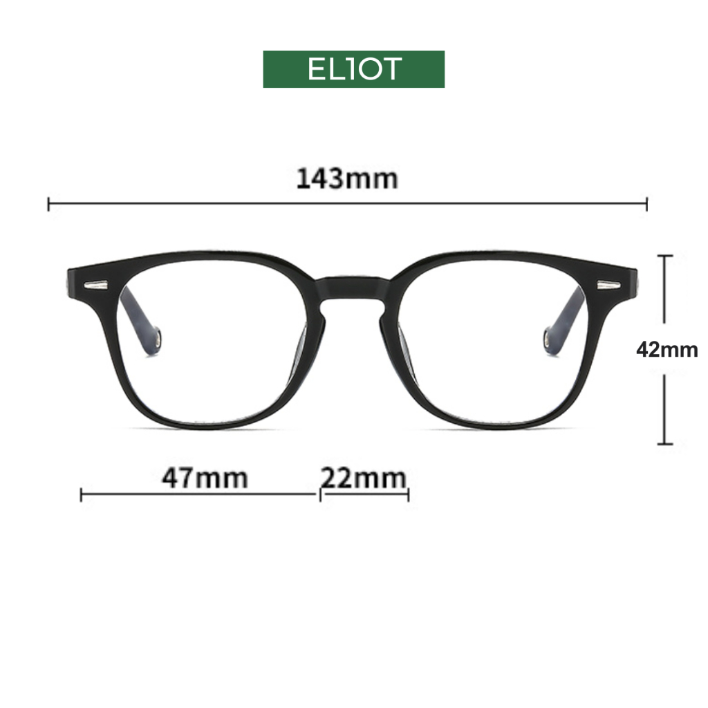 Gọng kính cận vuông nam nữ ELIOT Eyewear chất liệu nhựa phụ kiện thời trang 627