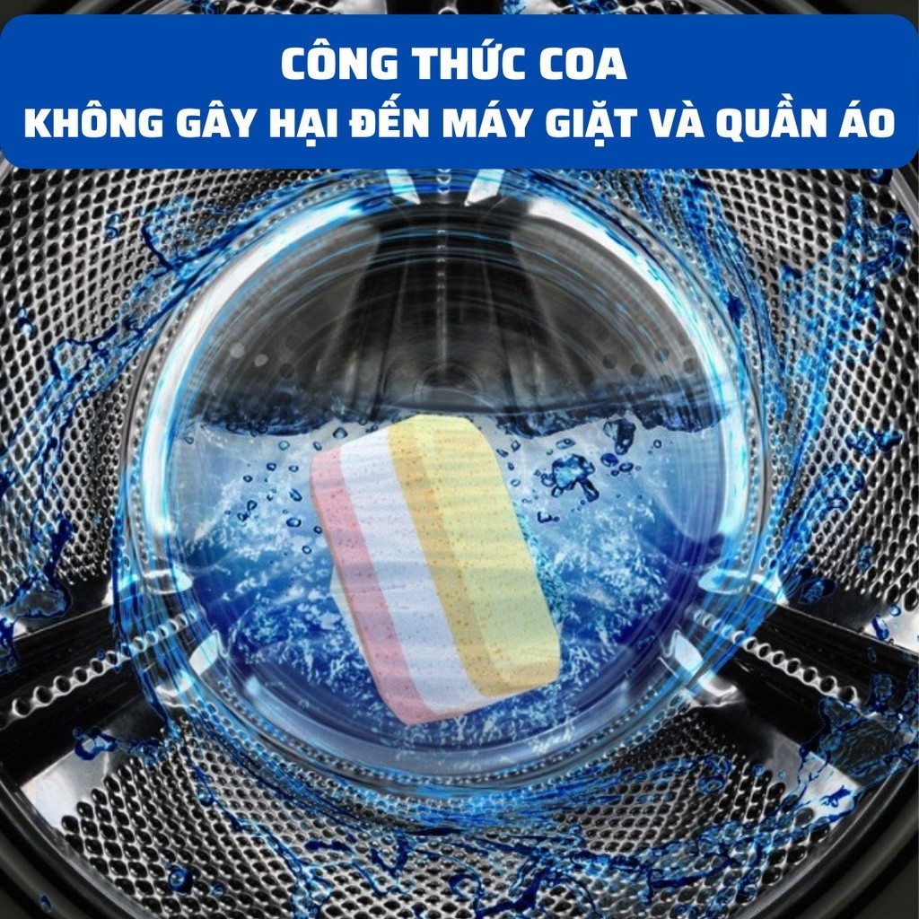 Hộp 6 viên tẩy lồng, viên vệ sinh máy giặt siêu sạch
