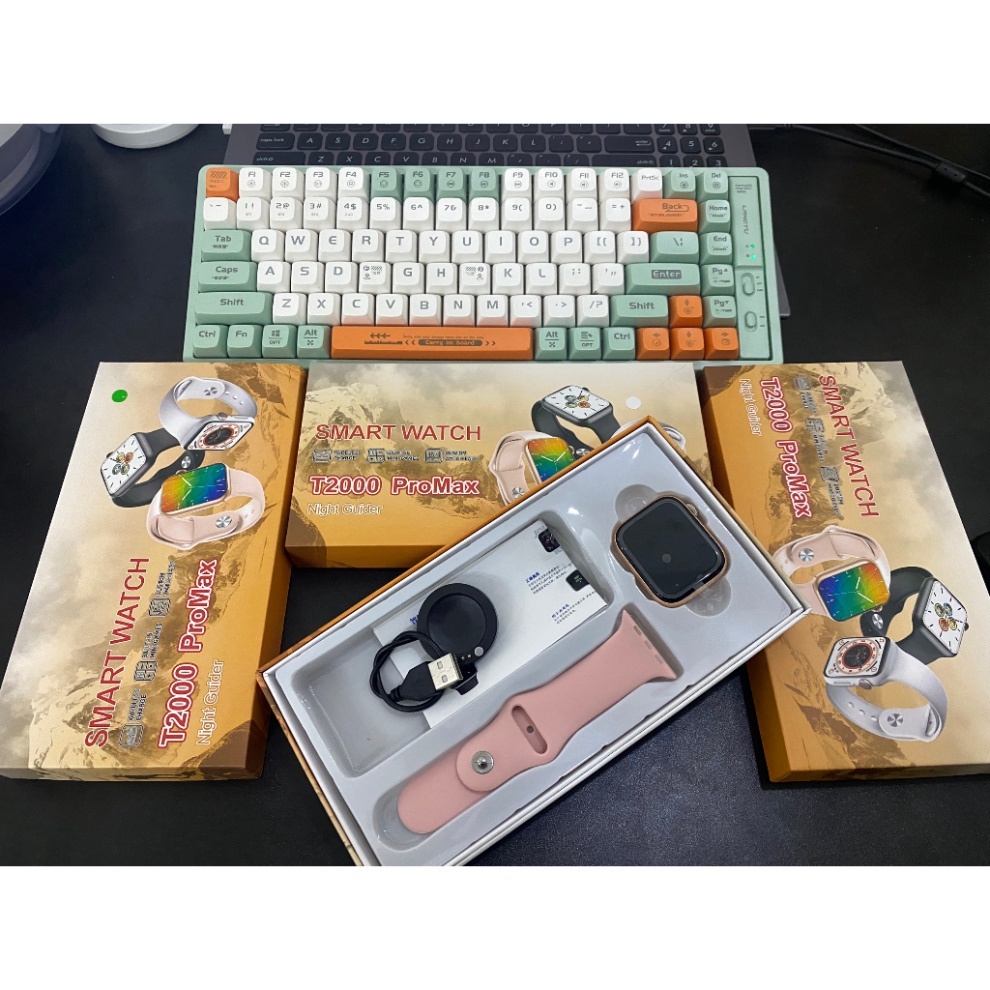 Đồng hồ thông minh T2000 Promax viền thép, Nghe gọi 2 chiều, chơi đươc Game, Màn hình chờ AOD