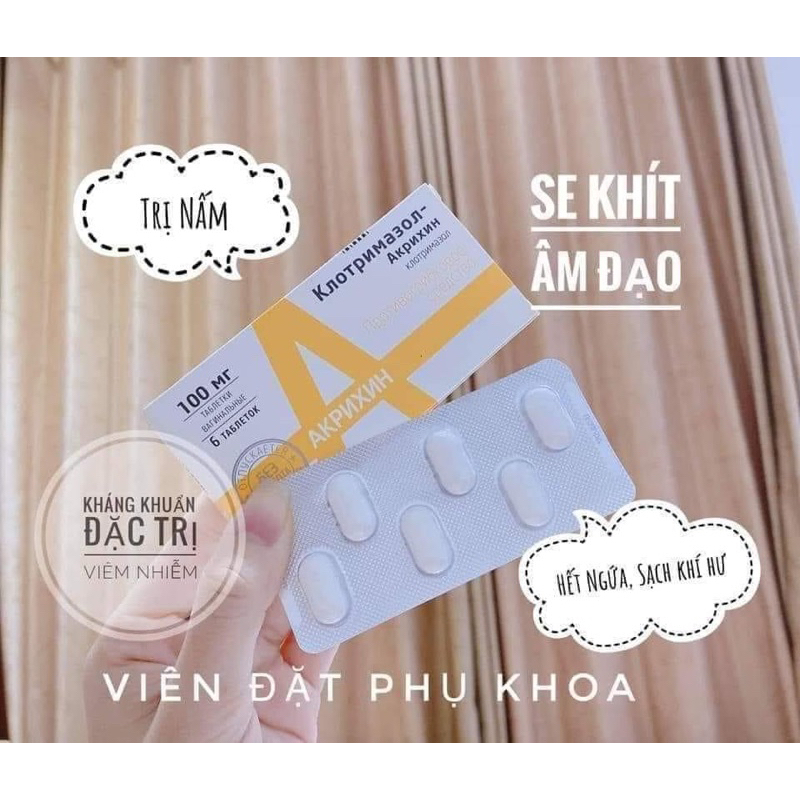 Viên phụ khoa của Nga 1 vỉ 6v hàng chuẩn