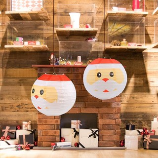 Đèn Lồng Tròn Giấy Lụa Treo Trang Trí Noel