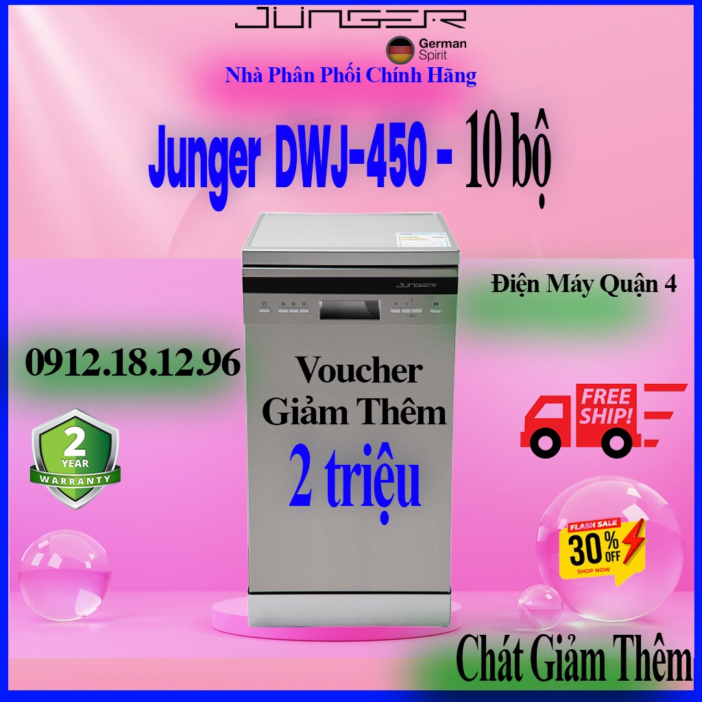 - Máy rửa chén Junger 2400W DWJ-450 / Junger DWJ450 - hàng chính hãng