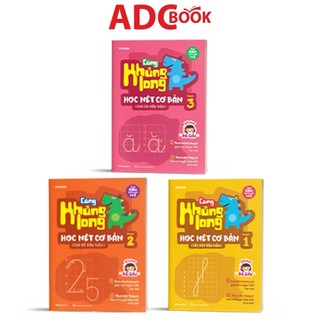 Combo sách - cùng khủng long học nét cơ bản - bé gái