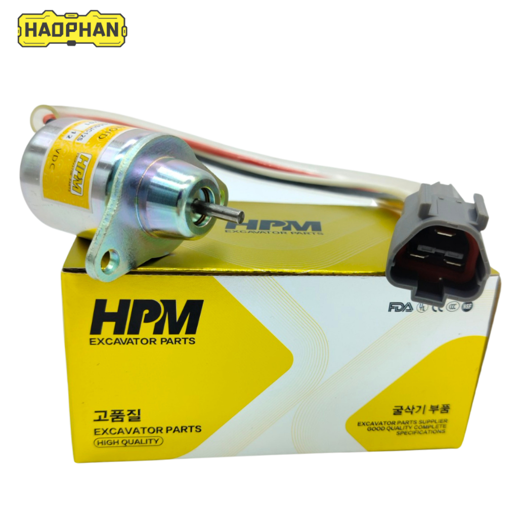 Rơ le, rơ le tắt máy, solenoid ngắt điện từ, rơ le tắt máy nhiên liệu cao cấp R55/PC40/50 1503ES-12S5SUC12S HPM 12V/24V