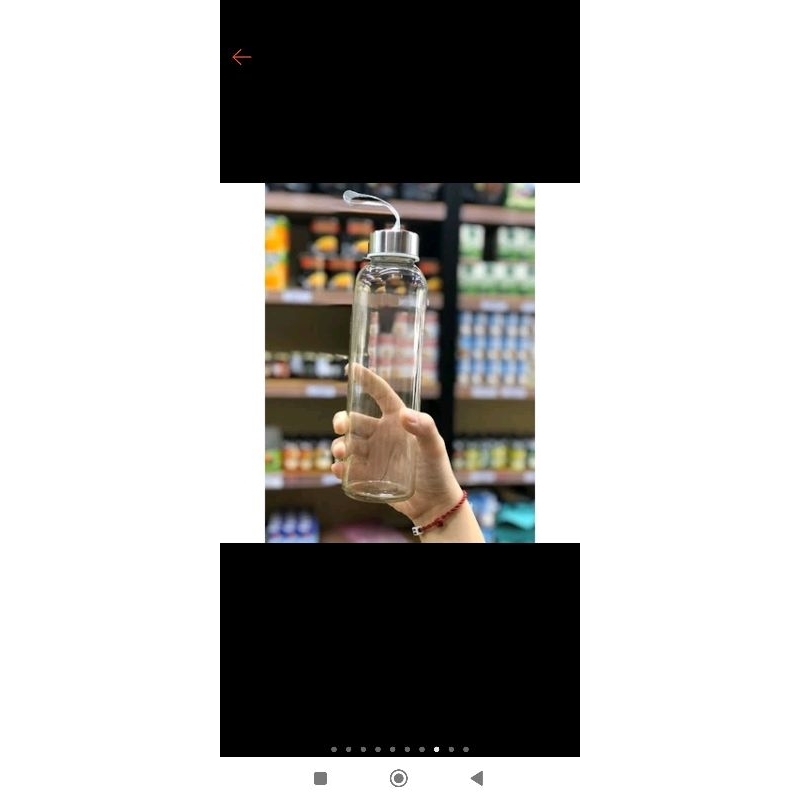 Bình Nước Thủy Tinh, Chai Detox Có Dây 500ml, TẶNG TÚI VẢI CHỐNG SỐC