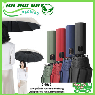 Dù che mưa ô đi nắng gấp gọn TỰ ĐỘNG 2 chiều tự bung gấp, Dù chống nắng cầm tay 2 lớp chống tia UV HN