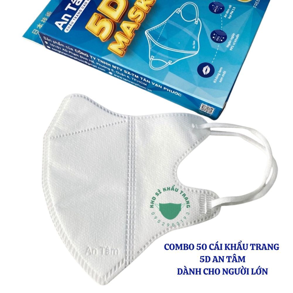 Khẩu trang 5D An Tâm dành cho người lớn