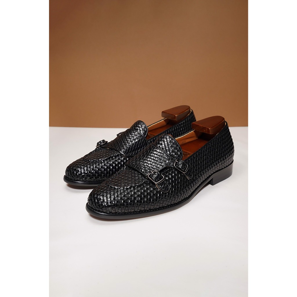 GIÀY DA NAM ADAM STORE MONK STRAP ĐEN ĐAN GTX001D