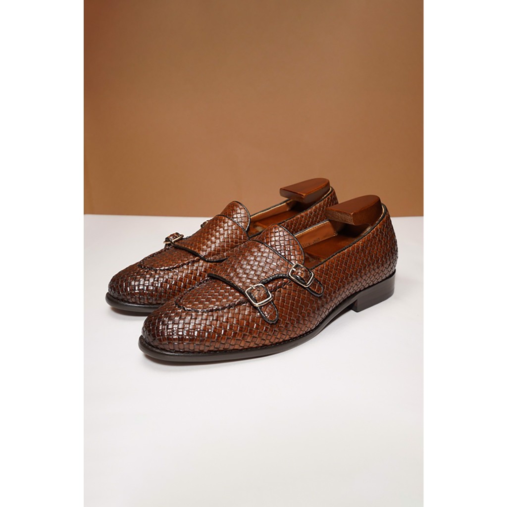 GIÀY DA NAM ADAM STORE MONK STRAP NÂU ĐA GTX001DN