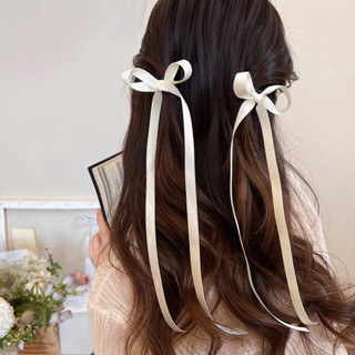 Set 2 kẹp tóc nơ dáng dài dễ thương phong cách tiểu thư kẹp gấp tóc