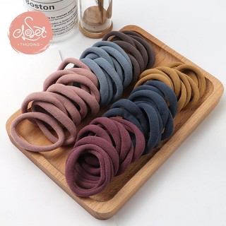 Sỉ túi 50 chiếc dây buộc tóc trơn hàn quốc siêu bền