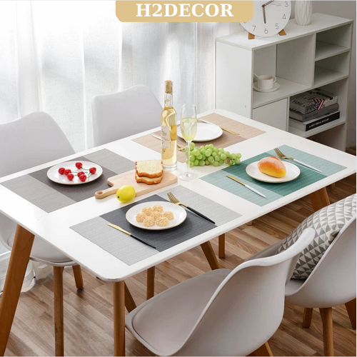 Tấm lót bàn ăn cách nhiệt chống nước PVC cao cấp phong cách Bắc Âu - H2DECOR