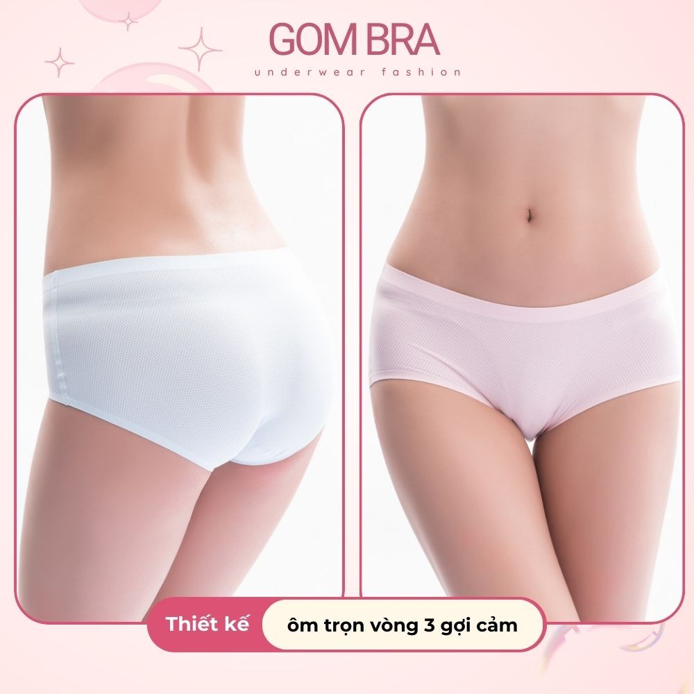 Quần lót nữ thun lạnh GOM BRA cao cấp, quần lót nữ cạp cao gợi cảm không viền -SA-1522