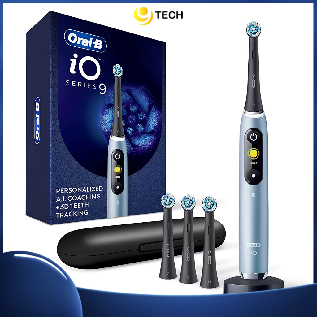 Bàn chải điện Oral-B iO Series 9 Aqua Marine phiên bản giới hạn, nhập khẩu Mỹ, bh 12 tháng
