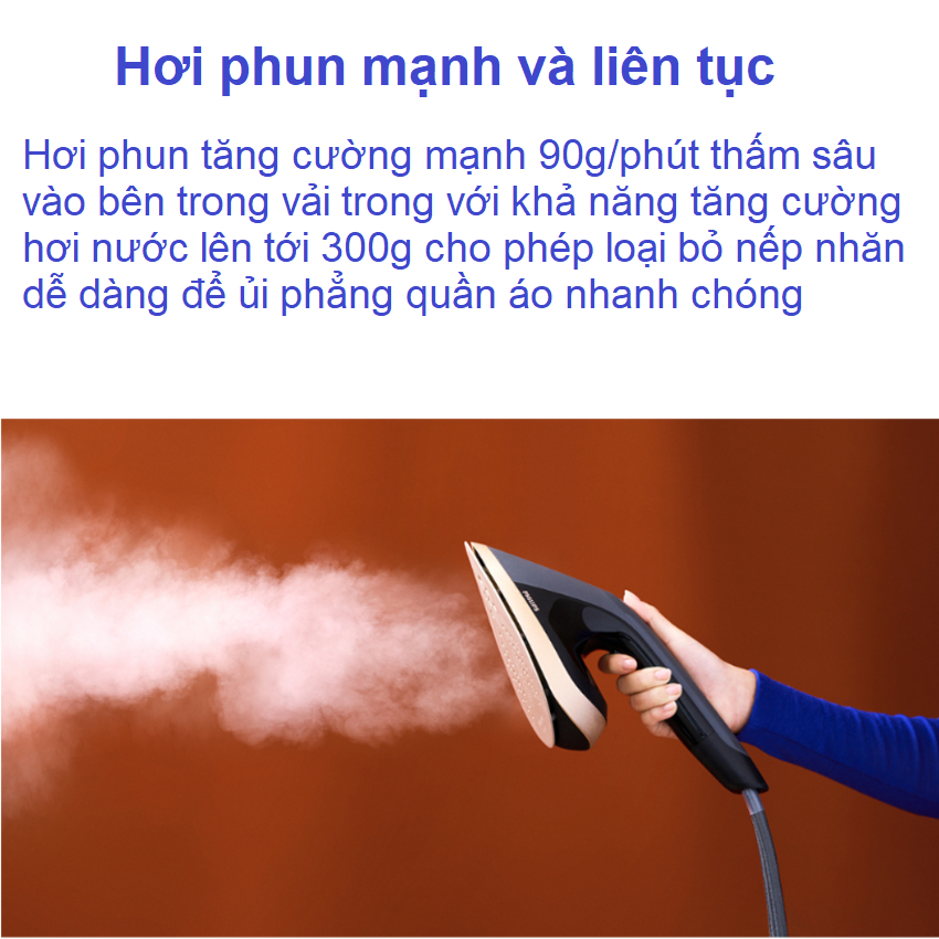 Bàn là hơi nước đa năng chuyên nghiệp thương hiệu Philips AIS8540 Serial 8500 - Công suất 2200W - Hàng nhập khẩu