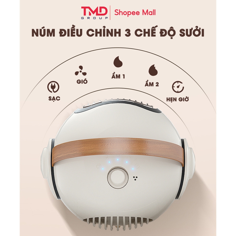 Máy sưởi mini để bàn TMD cao cấp 1300W - Công nghệ sưởi gốm PTC ceramic tích hợp điều khiển từ xa hẹn giờ |BH 6 tháng