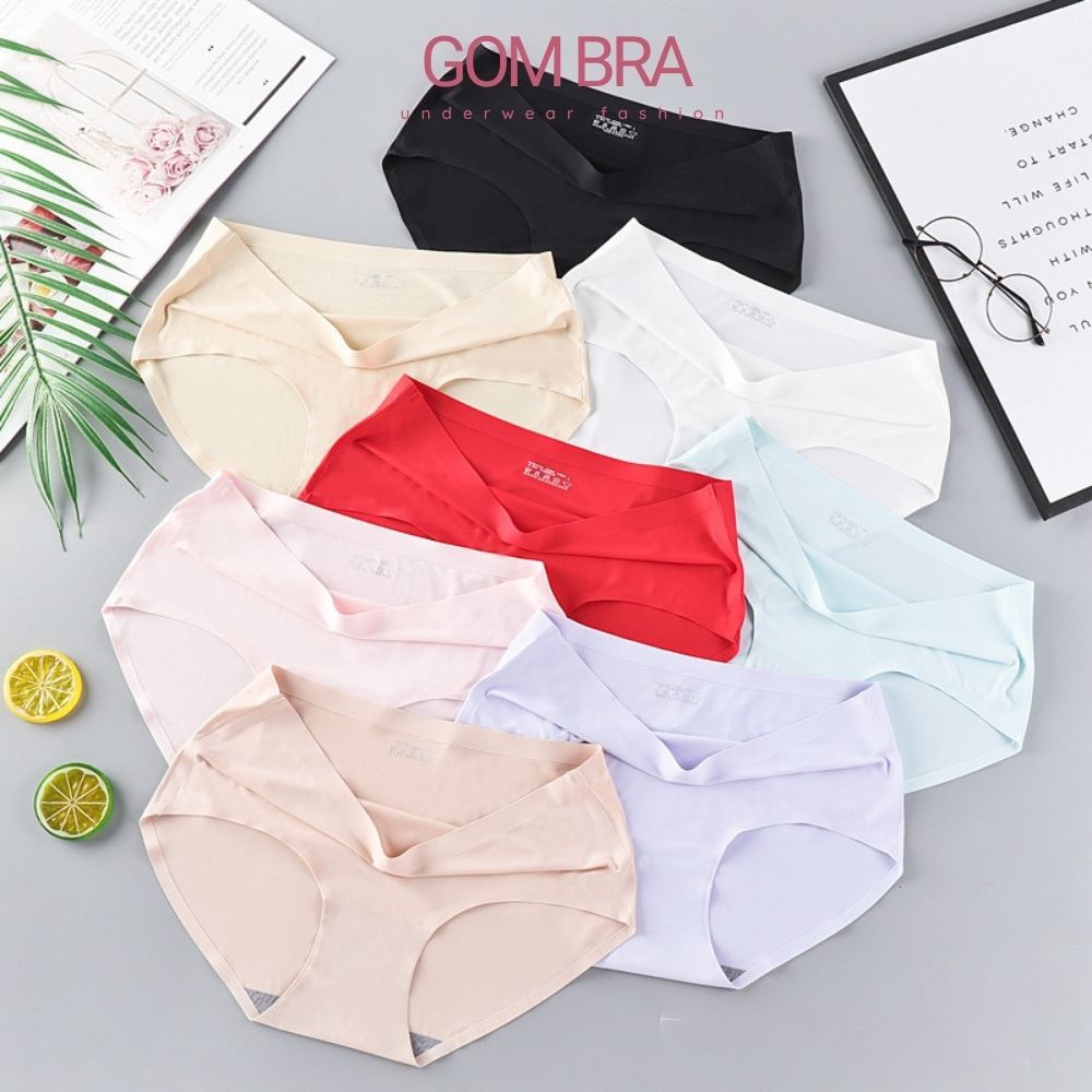 Quần lót nữ thun lạnh GOM BRA cao cấp, quần lót nữ cạp cao gợi cảm không viền -SA-1522