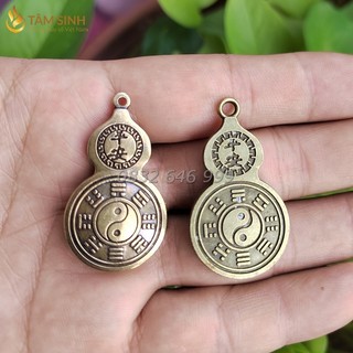 Mặt dây chuyền Bầu Thái Cực Bát Quái bằng đồng thau nguyên chất