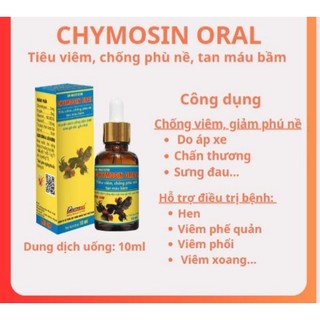 Chymosin oral - tiêu viêm, chống phù nề, tan máu bầm cho gà chọi, gà đá lọ 10ml