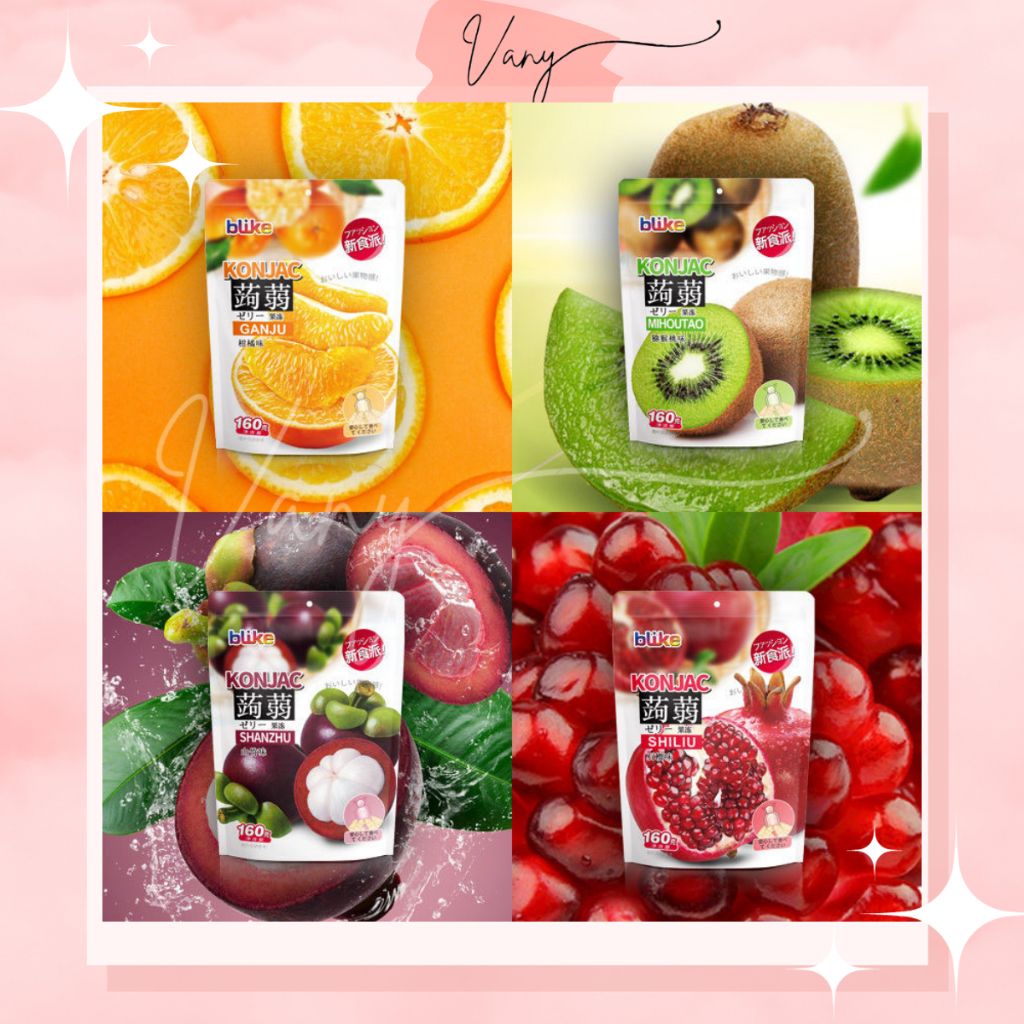 Thạch Konjac Jelly Blike Không Béo Ít Calo Nhiều Vị Trái Cây Gói 160gr