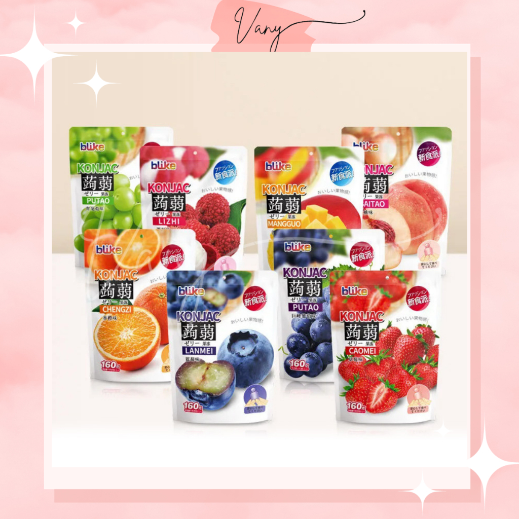 Thạch Konjac Jelly Blike Không Béo Ít Calo Nhiều Vị Trái Cây Gói 160gr