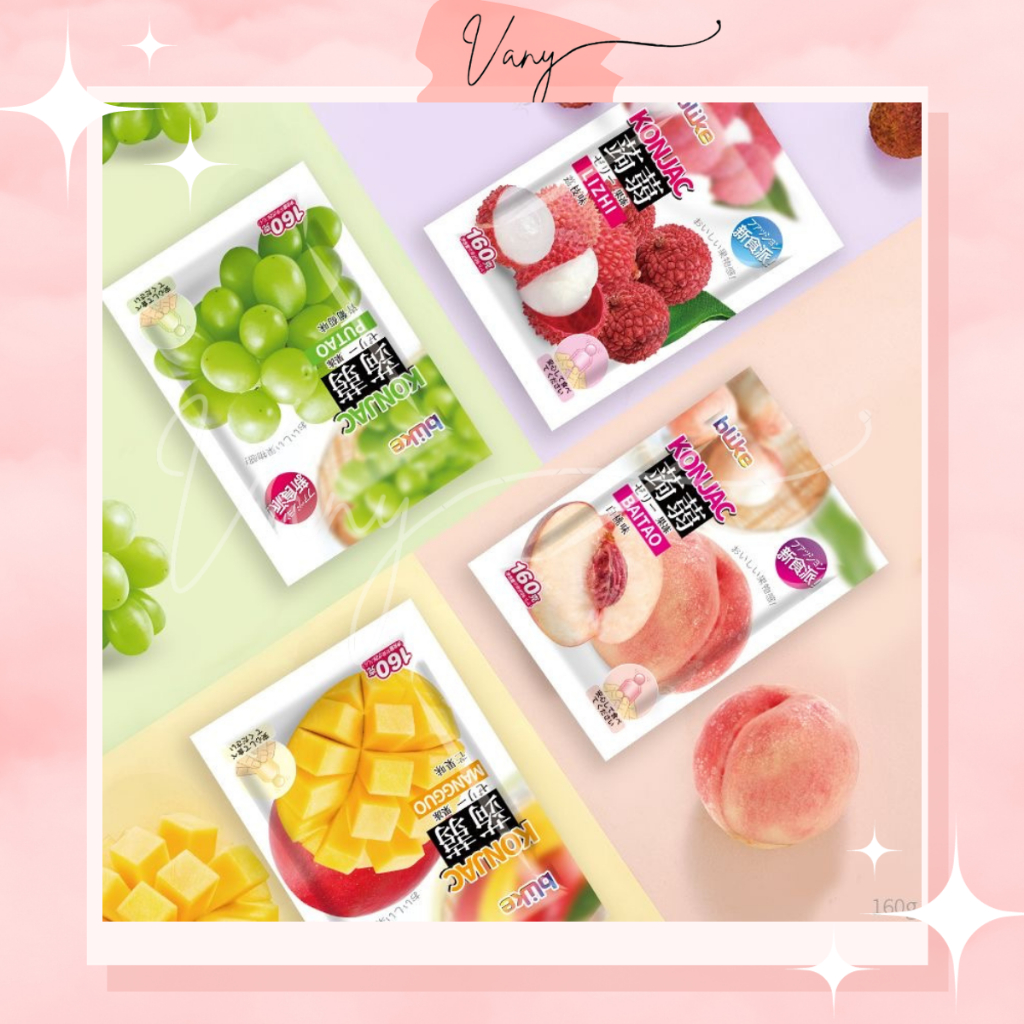 Thạch Konjac Jelly Blike Không Béo Ít Calo Nhiều Vị Trái Cây Gói 160gr
