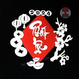 Phụ kiện Decan thư pháp dán lon bia, phụ kiện trang trí ThanghaCalligraphy