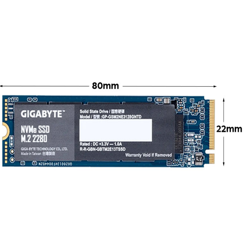 Ổ Cứng SSD Gigabyte 256gb M.2 2280 Pcie Nvme Gen 3.0X4 GP-GSM2NE3256GNTD - Hàng Chính Hãng - BH 3 Năm - Có Xuất VAT