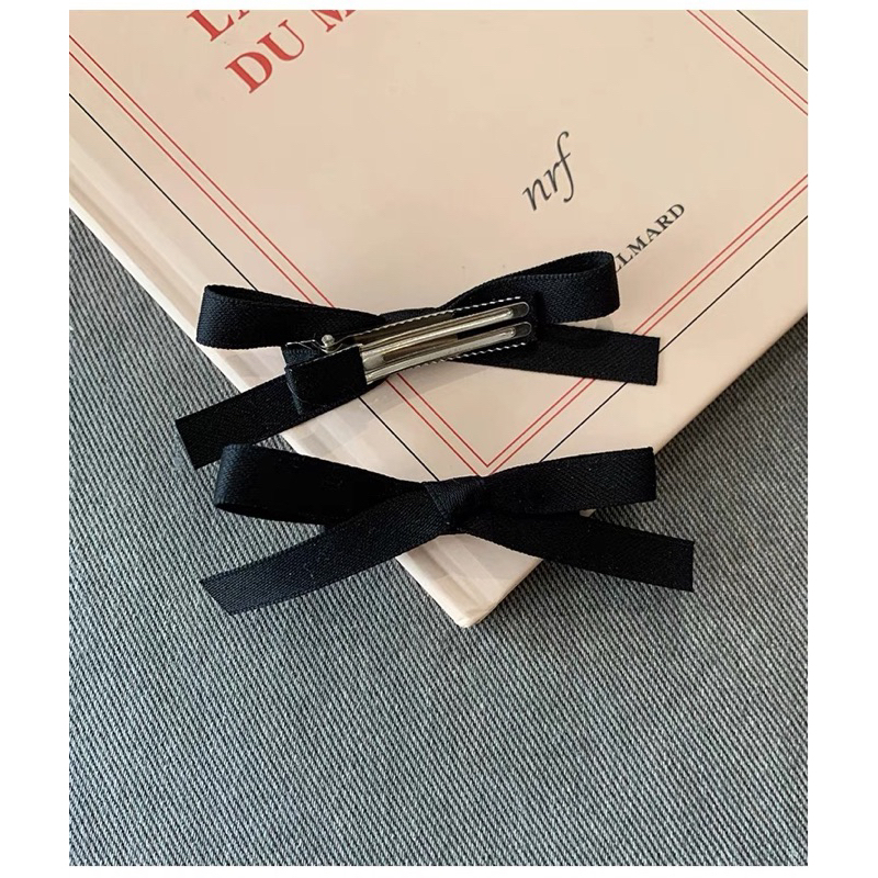 Kẹp tóc nữ đính nơ dễ thương phong cách Jennie Black Pink 🎀 J156