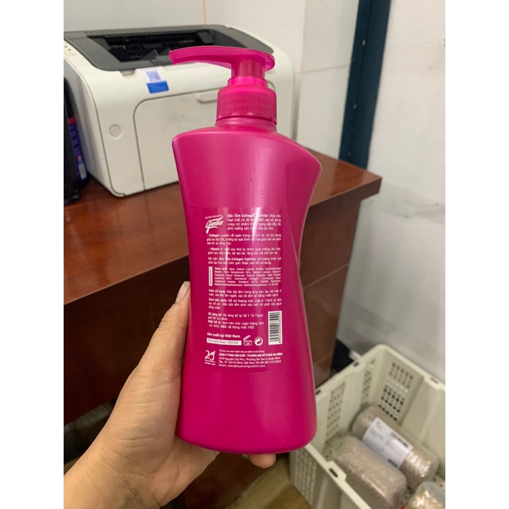 Sữa tắm dưỡng trắng da chống lão hóa familiar collagen chao 450ml hương hải mã siêu thơm