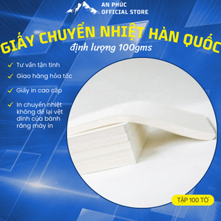 Giấy in chuyển nhiệt Hàn Quốc 100gms khổ A4 (Tập 100 tờ)