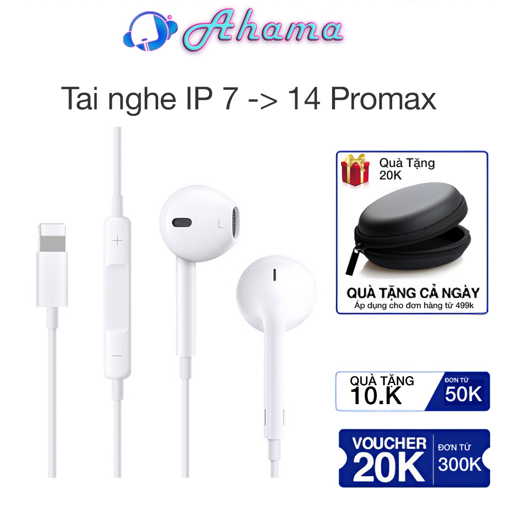 Tai nghe có dây chân dẹt có mic không cần bật blutooth cho táo X/Xsmax/11/12/13/14/pro max promax