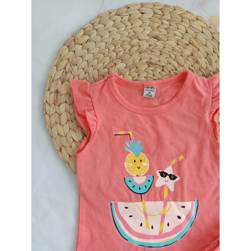 Đồ bộ cotton giấy giải nhiệt mùa hè size cho bé gái size nhí