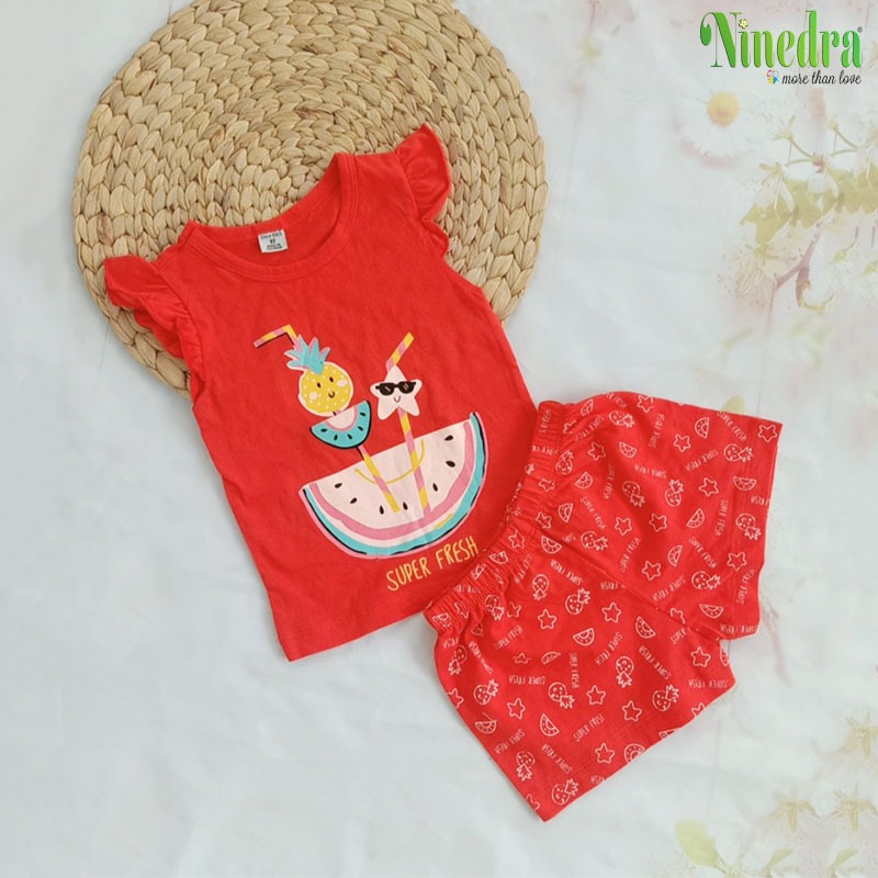 Đồ bộ cotton giấy giải nhiệt mùa hè size cho bé gái size nhí