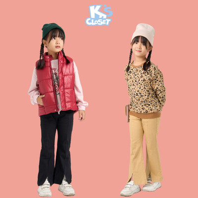 Quần Kaki Xẻ Tà Trước K'S CLOSET Dành Cho Bé Gái Từ 14-54kg (4-14 Tuổi) KT120TWF