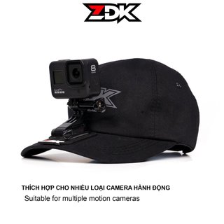 Nón kết gắn camera hành trình, Mũ vải ZDK sẵn pass gắn GoPro, Actioncam