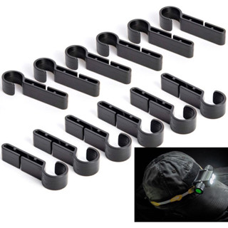 set 10/12/20 cái kẹp nhựa gắn kẹp đèn pin lên mũ bảo hộ lao động chuyên nghiệp