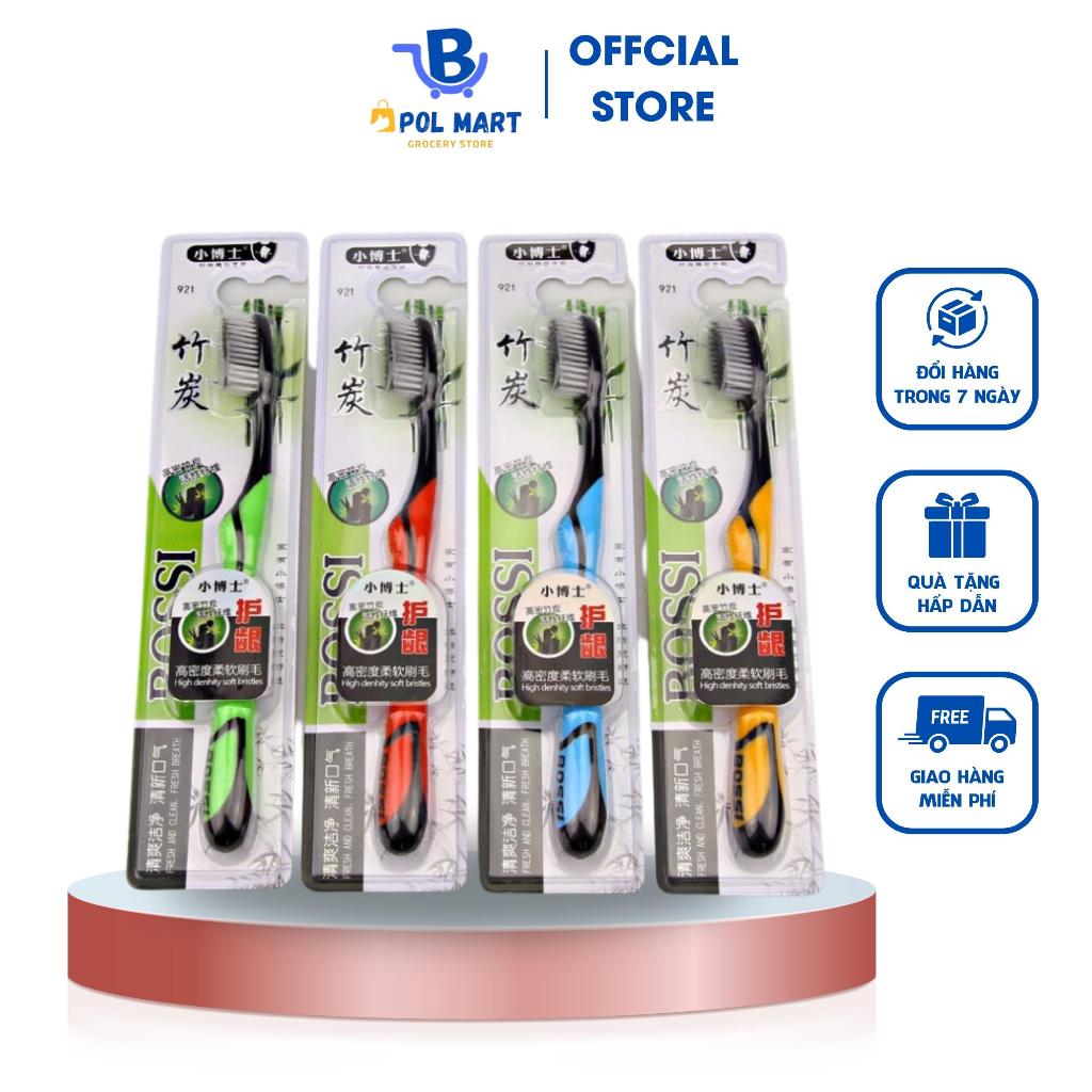 Bàn Chải Đánh Răng Bossi Hàn Quốc Than Tre Hoạt Tính lông mềm mịn bảo vệ răng nướu - POL MART