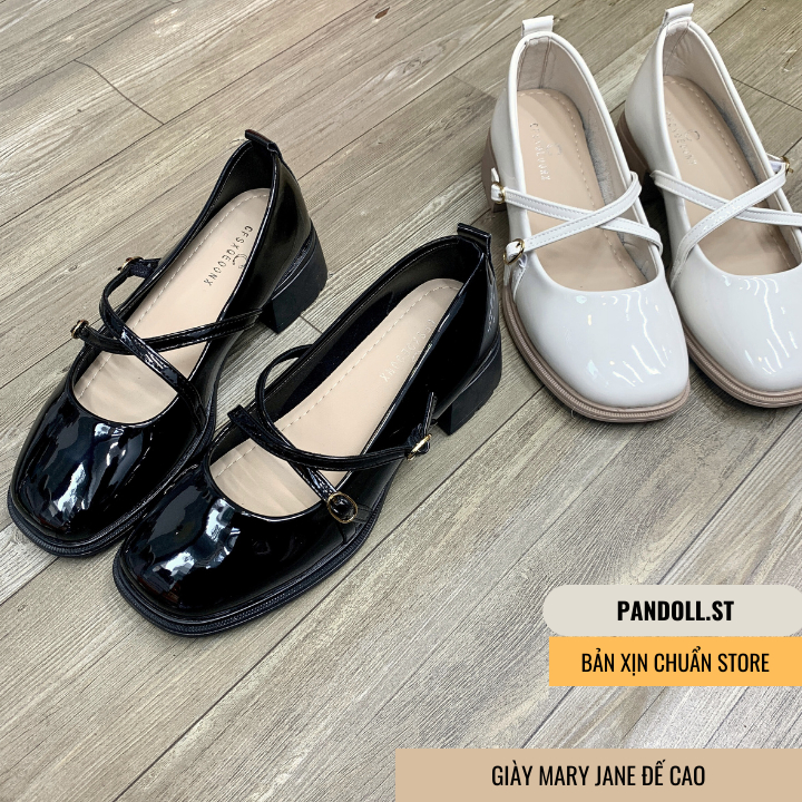 Giày mary jane cao gót da bóng PD-H0220 bản hộp cao cấp - Giày cao gót nữ bản store