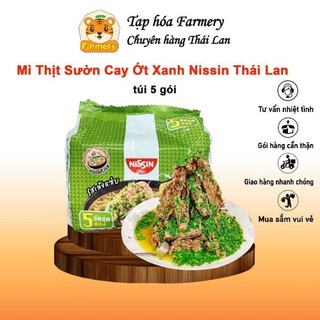 Combo 5 gói mì sườn cay ớt xanh thái lan