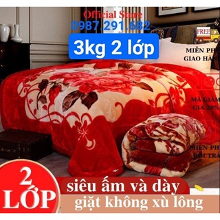 (CHĂN 2 LỚP) Sỉ chăn băng lông tuyết nhung 3kg 2 lớp mềm mịn siêu ấm, mền lông tuyết 2kg 2 lớp