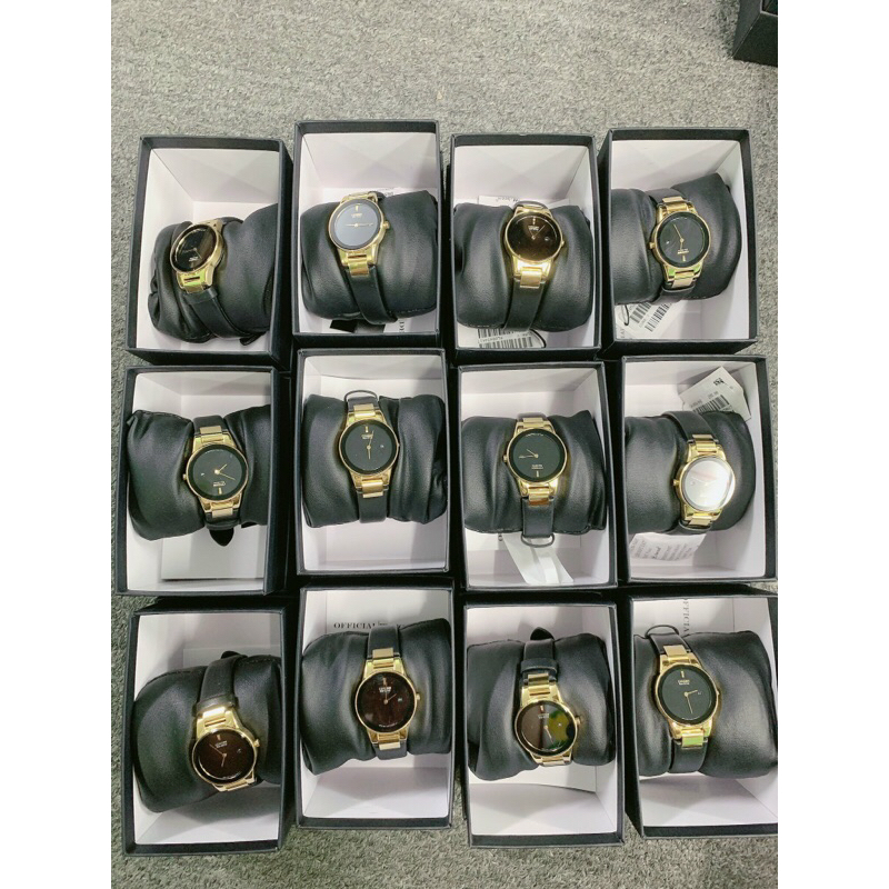 Đồng hồ nữ dây da Citizen Eco Drive Axiom GA1052-04E