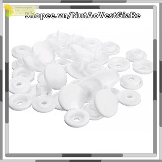 Nút áo cúc bấm nhựa t5 12mm màu trắng, cúc áo , khuy áo