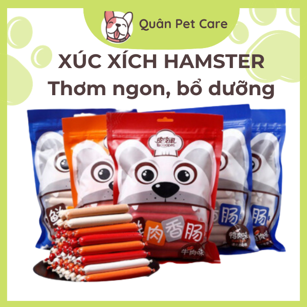 Xúc xích cho chó mèo TAOTAOPET combo 30 cây ăn liền thơm ngon, Thức ăn cho chó giàu dinh dưỡng Quân Pet Care