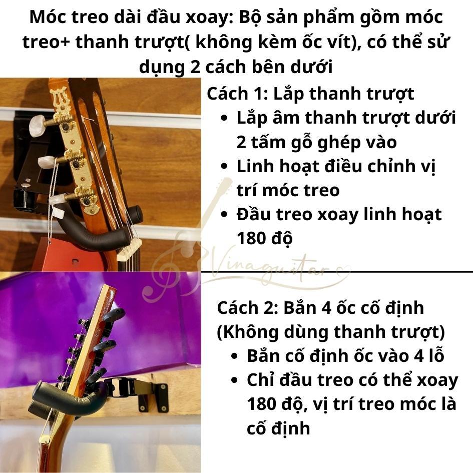 Móc treo đàn guitar, ukulele, violin lõi thép lót đệm đầy đủ ốc vít 👍 móc gắn tường treo đàn guitar