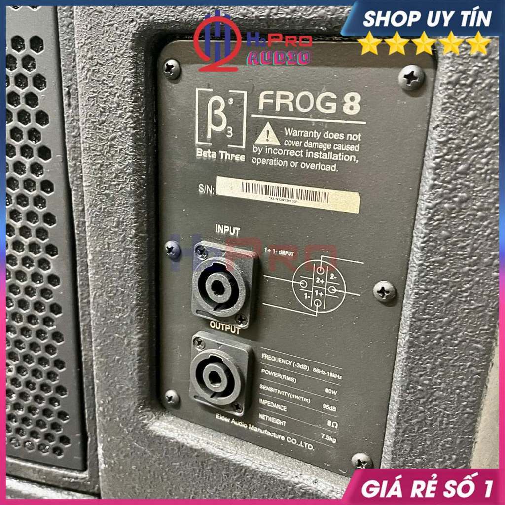 Đôi Loa Full 20 B3 Frog 8 160W Bãi Xịn , Loa Trợ Lời Bass 20 Nhỏ Gọn, Đánh Chất - H2Pro Audio