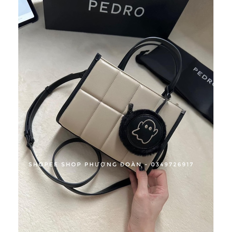 Túi PE DO quai xách Hoạt Hình kẻ ô mẫu mới kèm tag treo