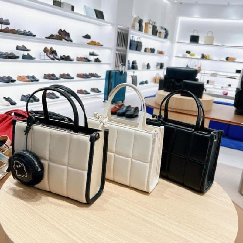 Túi PE DO quai xách Hoạt Hình kẻ ô mẫu mới kèm tag treo