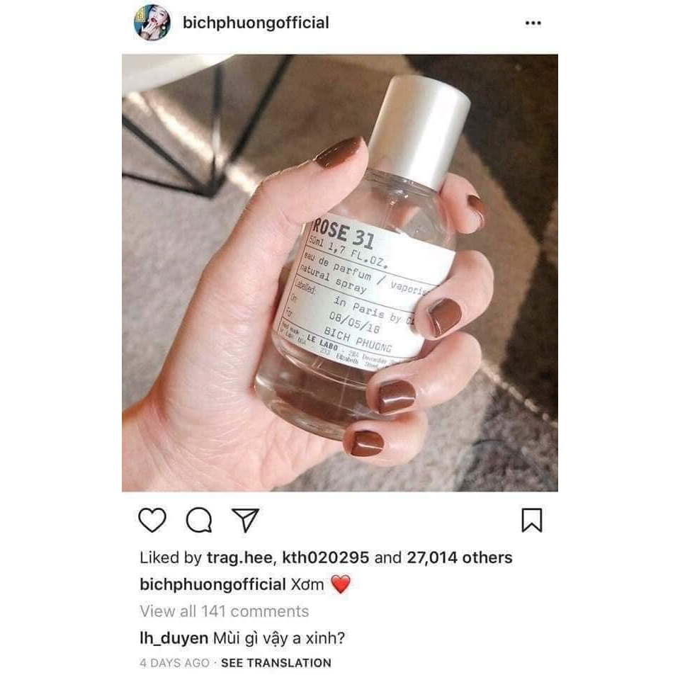 Set Nước Hoa Vial Lelabo Rose 31 EDP